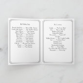 Great Gatsby Art Deco Silver Wedding Programme (Innenseite)