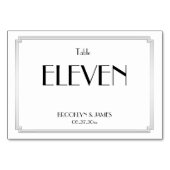 Great Gatsby Art Deco Silver Wedding Tischnummern (Vorderseite)