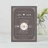 Great Gatsby Art Deco Speichern Sie die Daten Save The Date (Stehend Vorderseite)