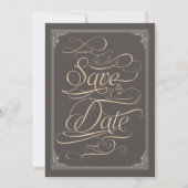 Great Gatsby Art Deco Speichern Sie die Daten Save The Date (Rückseite)