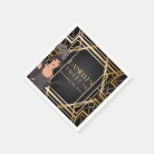 Great Gatsby Art Deco Sweet 16 Personalisiert Napk Serviette (Ecke)