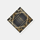 Great Gatsby Art Deco Sweet 16 Personalisiert Napk Serviette (Ecke)