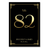 Great Gatsby Art Deco Tischnummer 82 Gold Black (Rückseite)