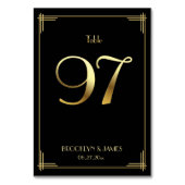 Great Gatsby Art Deco Tischnummer 97 Gold Black (Rückseite)