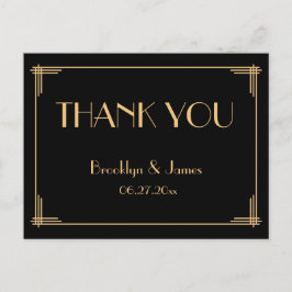 Great Gatsby Art Deco Wedding Danke Postkarten