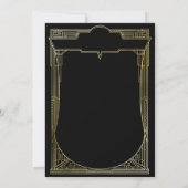 Great Gatsby Art Deco Wedding Einladung (Rückseite)