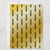 Great Gatsby Art Deco Wedding Gold & Black Foto Save The Date (Rückseite)
