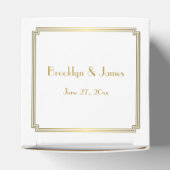 Great Gatsby Art Deco Weiße Gastgeschenk Hochzeit Geschenkschachtel (Oben)