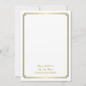 Great Gatsby Art Deco Weißes Brautparty lädt ein Einladung (Rückseite)