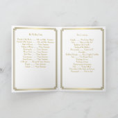 Great Gatsby Art Deco White Gold Hochzeitsprogramm Programm (Innenseite)