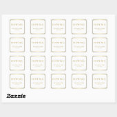 Great Gatsby Art Deco White Gold Wedding Stickers (Blatt)