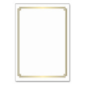 Great Gatsby Art Deco White Wedding Platzkarten Tischnummer (Rückseite)