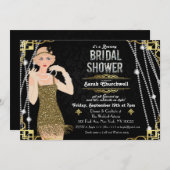Great Gatsby Flapper Girl Bridal Dusche Einladung (Vorne/Hinten)