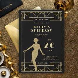 Great Gatsby Flapper Roaring 20 Speakeasy Geburtst Einladung
