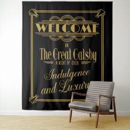 Great Gatsby Foto Booth Background Banner Wandteppich