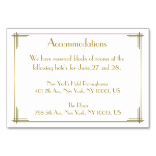 Great Gatsby Gold Art Deco Hochzeitsunterkunft Tischnummer