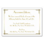Great Gatsby Gold Art Deco Hochzeitsunterkunft Tischnummer (Vorderseite)