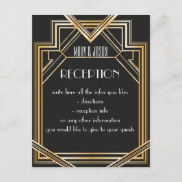 Great Gatsby inspiriert Empfang- oder Wegskarte Begleitkarte