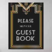 Great Gatsby Inspiriert Gästebuchssign Poster (Vorne)