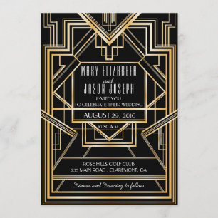 Great Gatsby Inspirierte Hochzeitseinladung Einladung