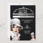 Great Gatsby luxuriöse Frau im Stil der 1920er Jah Einladung (Vorderseite)
