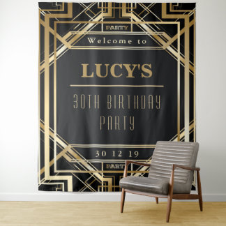 Great Gatsby Party Wedding Foto Booth Back Drop Wandteppich