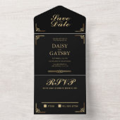 Great Gatsby Save the Date UAWG All In One Einladung (Innen Boden)