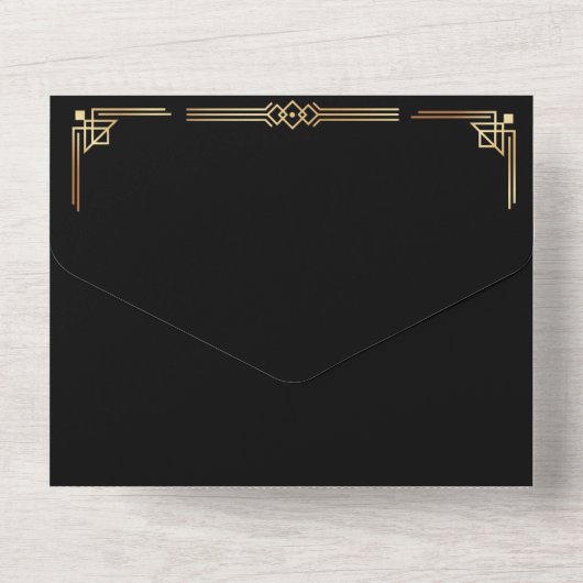 Great Gatsby Save the Date UAWG All In One Einladung (Rückseite)