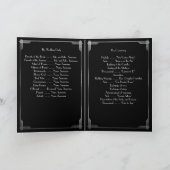 Great Gatsby Silver Foil Art Deco Hochzeitsprogram Programm (Innenseite)