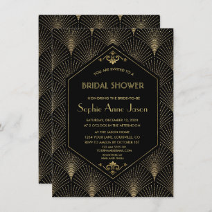 Great Gatsby Vintag Art Deco Brautparty Einladung