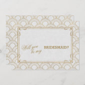 Great Gatsby Vintag Art Deco Hochzeitsmaid Einladung (Vorne/Hinten)