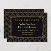 Great Gatsby Vintag Art Deco Save the Date (Vorne/Hinten)
