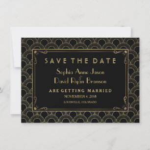 Great Gatsby Vintag Art Deco Save the Date