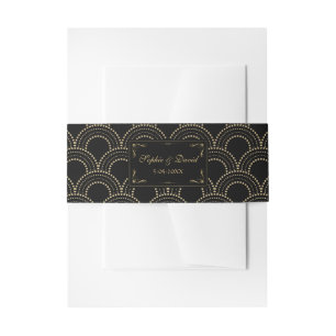 Great Gatsby Vintage Art Déco Hochzeit der 1920er  Einladungsbanderole