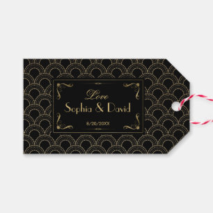 Great Gatsby Vintage Art Déco Hochzeit der 1920er  Geschenkanhänger