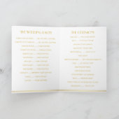 Great Gatsby Wedding Programs Gold White Programm (Innenseite)