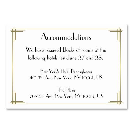 Great Gatsby White Art Deco Hochzeitsunterkunft Tischnummer (Vorderseite)