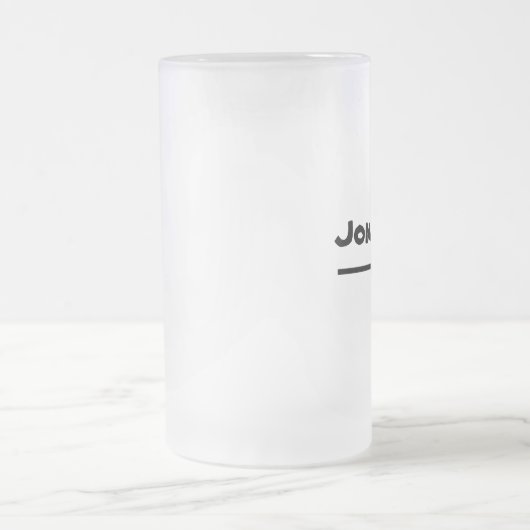 Great Gift Idea Modern Script Name Rustic Classic Mattglas Bierglas (Mittel)