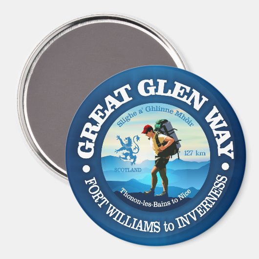 Great Glen Way (C) Magnet (Vorderseite/Rückseite)