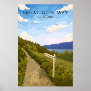 Great Glen Way Schottland Reiseplakat Poster