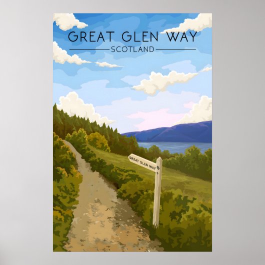 Great Glen Way Scotland Travel Poster (Vorne)