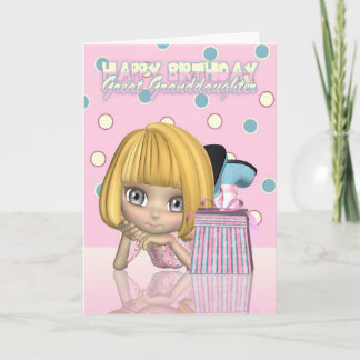 Great Granddaughter Birthday Card With Cute Little Karte