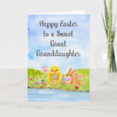 Great Granddaughter Happy Easter Baby Chick  Karte (Vorderseite)