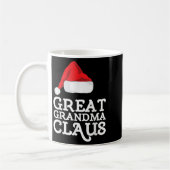 Great Grandma Claus Christmas Santa's Hat Pajama F Kaffeetasse (Links)