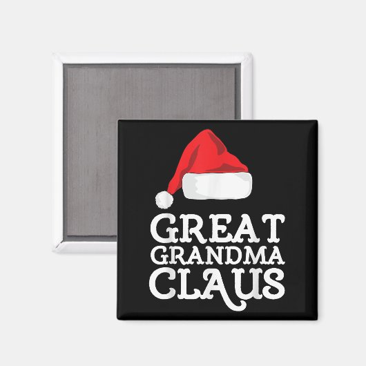 Great Grandma Claus Christmas Santa's Hat Pajama F Magnet (Vorderseite/Rückseite)