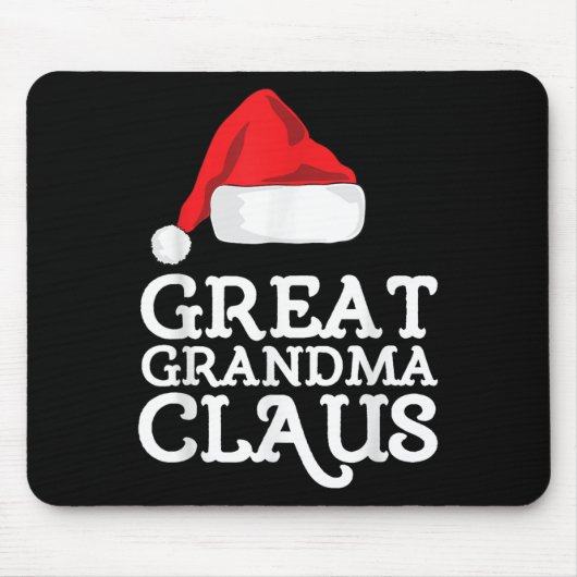 Great Grandma Claus Christmas Santa's Hat Pajama F Mousepad (Vorne)