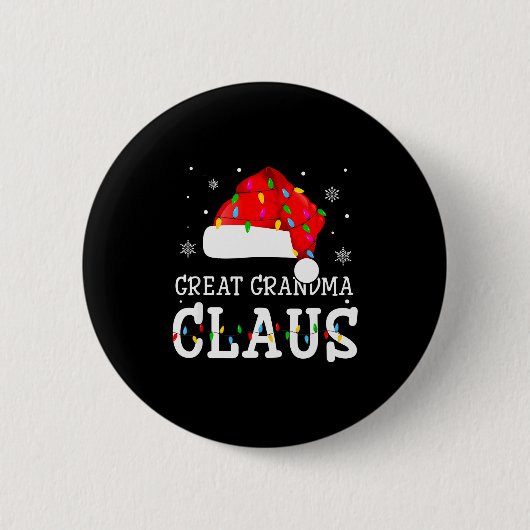 Great Grandma Claus Cool Holiday Matching Pajamas Button (Vorderseite)
