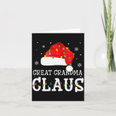 Great Grandma Claus Cool Holiday Matching Pajamas Karte (Vorderseite)