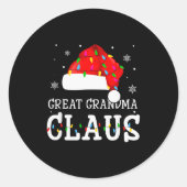 Great Grandma Claus Cool Holiday Matching Pajamas Runder Aufkleber (Vorderseite)