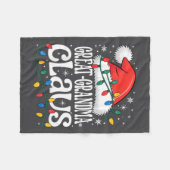 Great-grandma Claus Funny Xmas Christmas Grandma H Fleecedecke (Vorderseite (Horizontal))